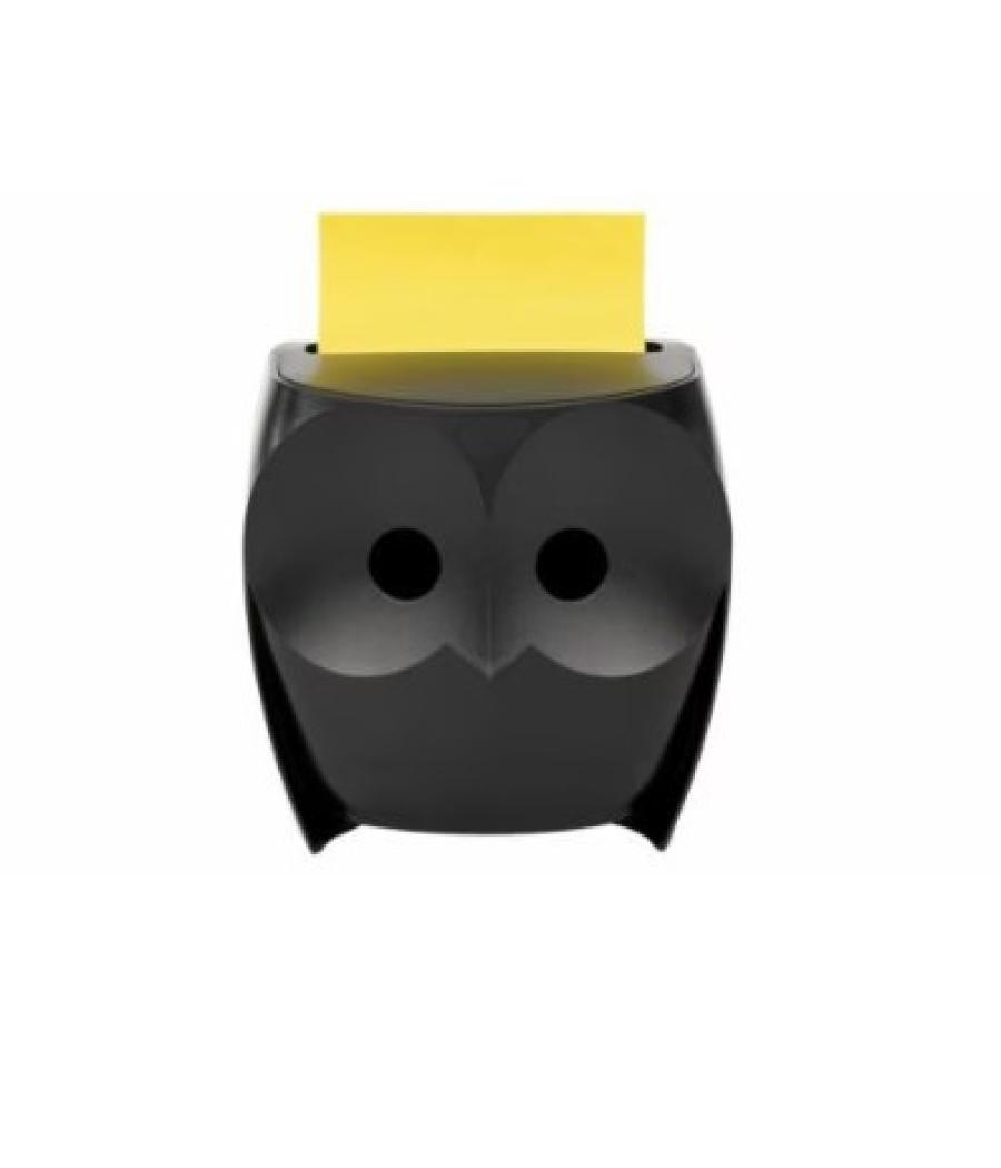 Pack dispensador z-notes búho negro + 2 blocs 45 hojas 76x76mm post-it super sticky z-notes owl-330 scoth 7100322315