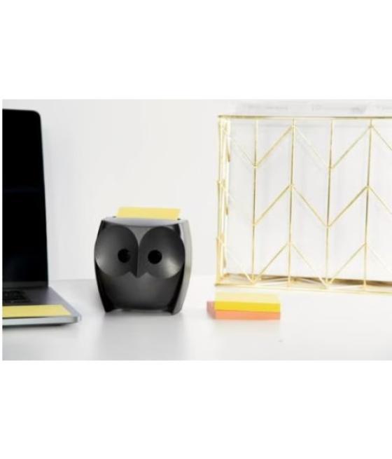 Pack dispensador z-notes búho negro + 2 blocs 45 hojas 76x76mm post-it super sticky z-notes owl-330 scoth 7100322315