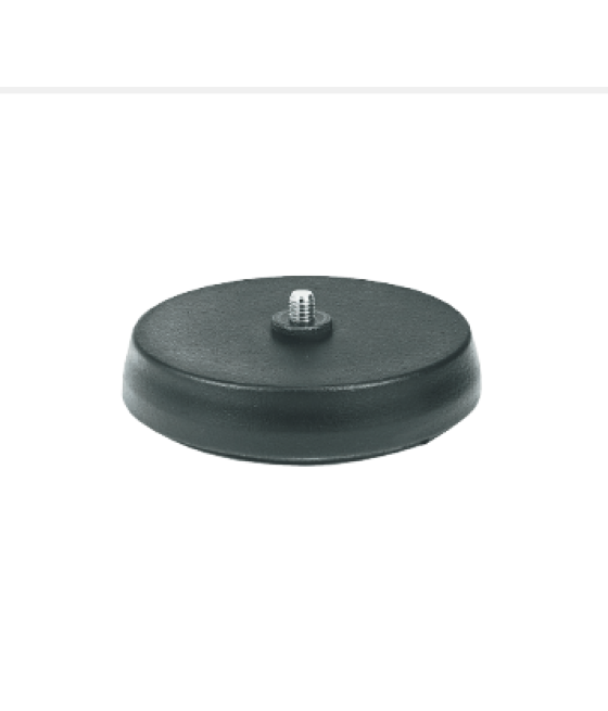 Bosch lbc1227/01 soporte de sobremesa para micrófono, negro mate, base de hierro fundido pesada y redonda, 130 mm (5,12 in) de d