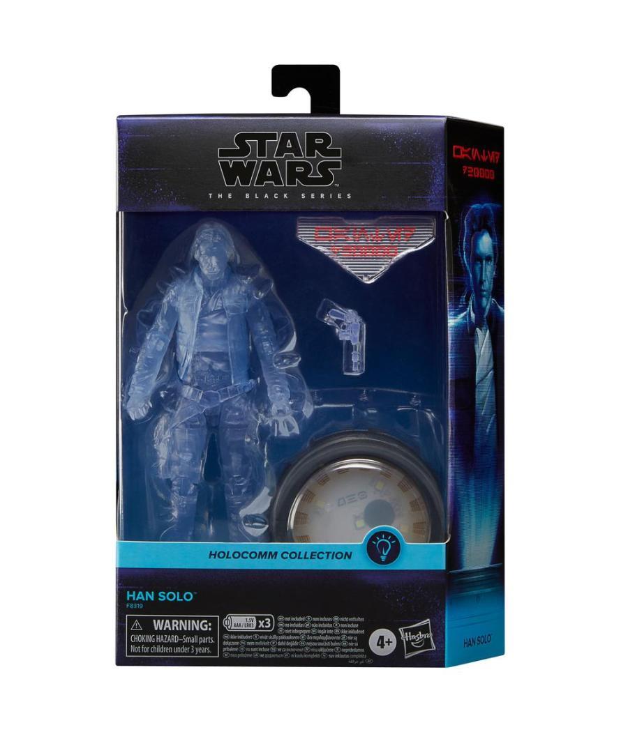 Figura hasbro star wars the black series holocomm collection han solo