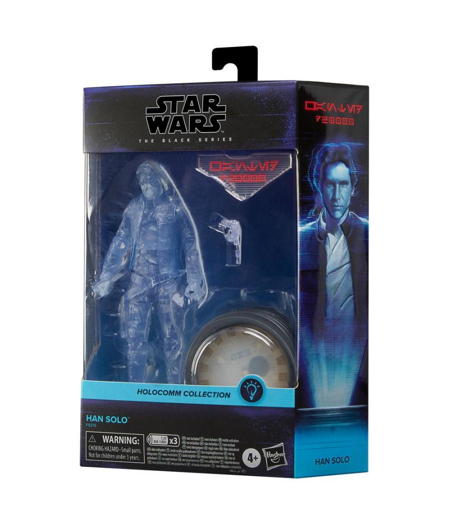 Figura hasbro star wars the black series holocomm collection han solo