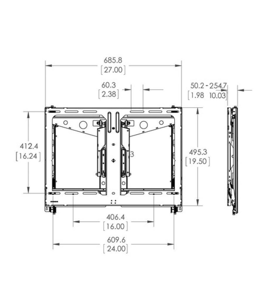 Vogels pfw 6880 video wall pop-out module slim