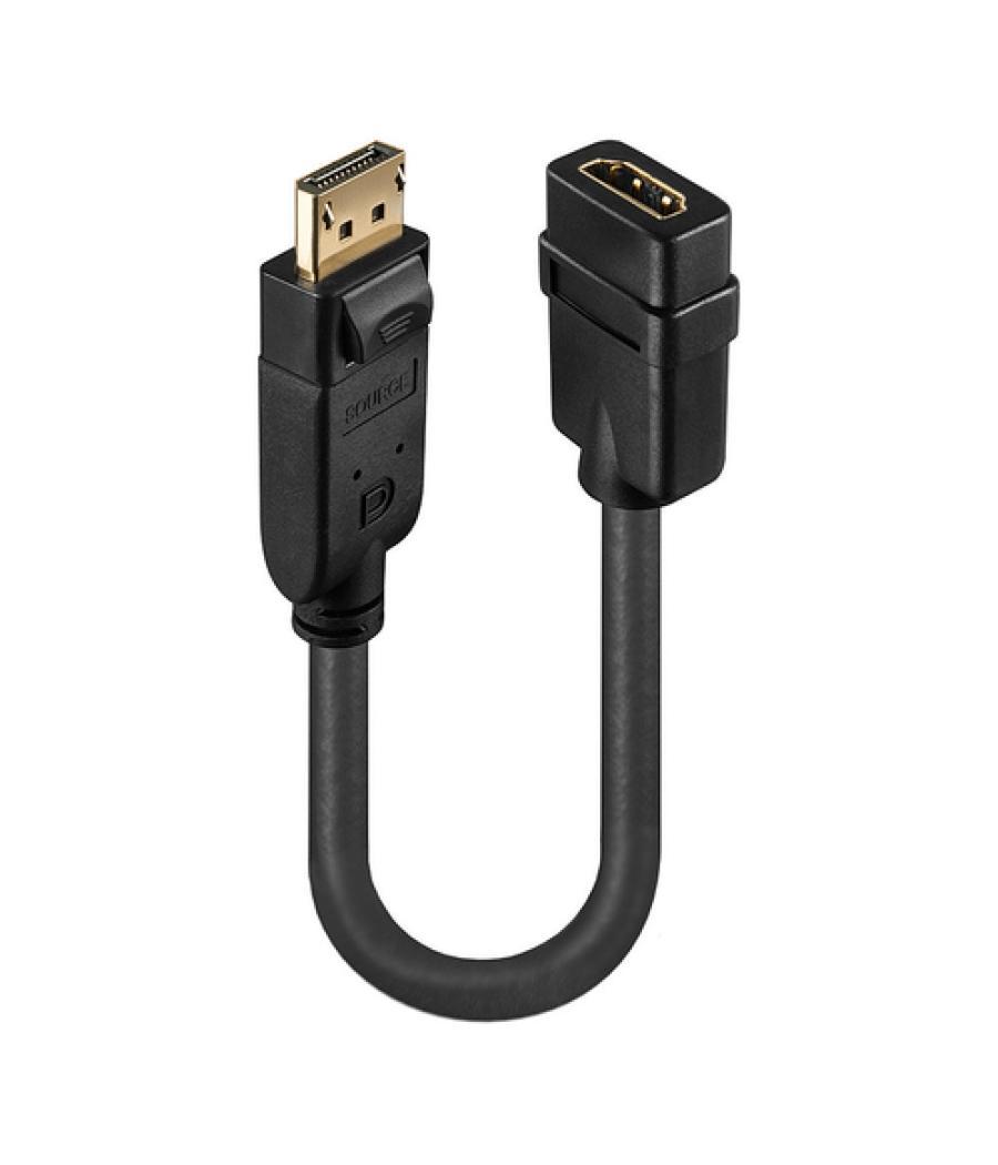 Lindy 41005 adaptador de cable de vídeo 0,15 m DisplayPort HDMI Negro