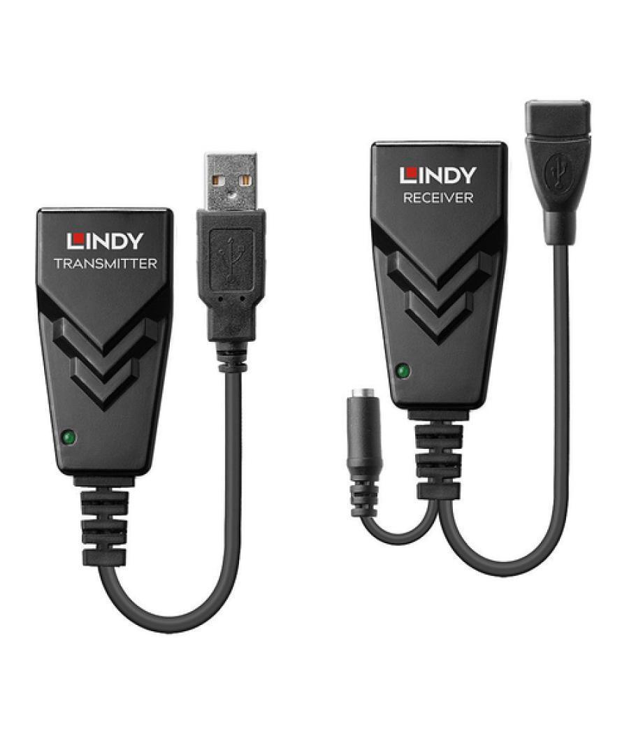 Lindy 42674 ampliador de red Transmisor y receptor de red Negro