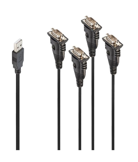 Lindy 42675 cable de serie Negro 0,94 m USB tipo A DB-9