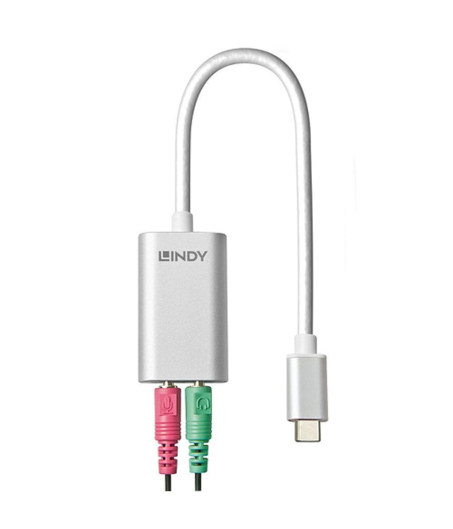 Lindy 42711 cable de teléfono móvil Blanco USB C 3,5mm