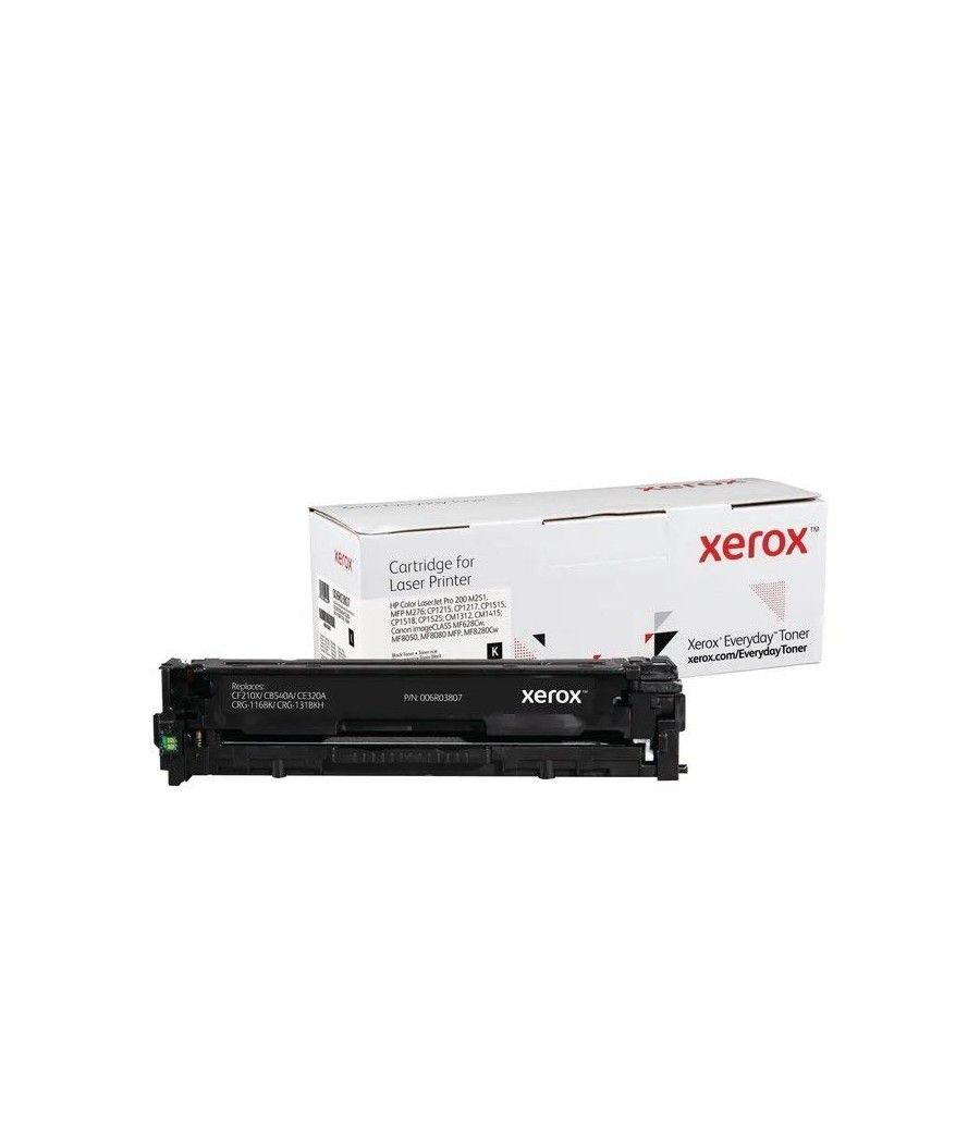 Tóner compatible Xerox 006R03807 compatible con HP CF210X/CB540A/CE320A/CRG-116BK/CRG-131BKH/ 2400 páginas/ Negro - Imagen 1