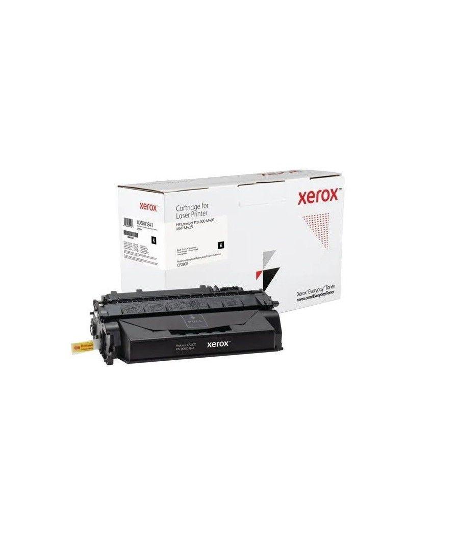 Tóner compatible Xerox 006R03841 compatible con HP CF280X/ 6900 páginas/ Negro - Imagen 1