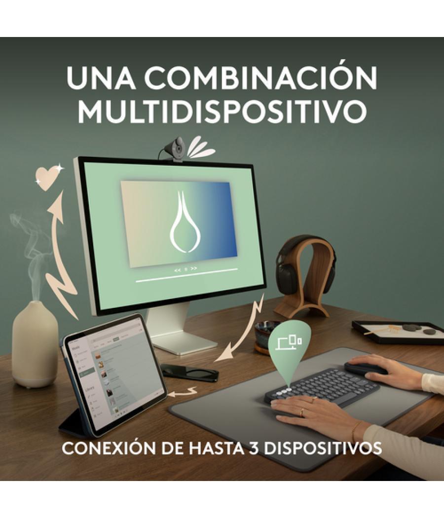 Logitech Pebble 2 Combo teclado Ratón incluido RF Wireless + Bluetooth QWERTY Español Grafito