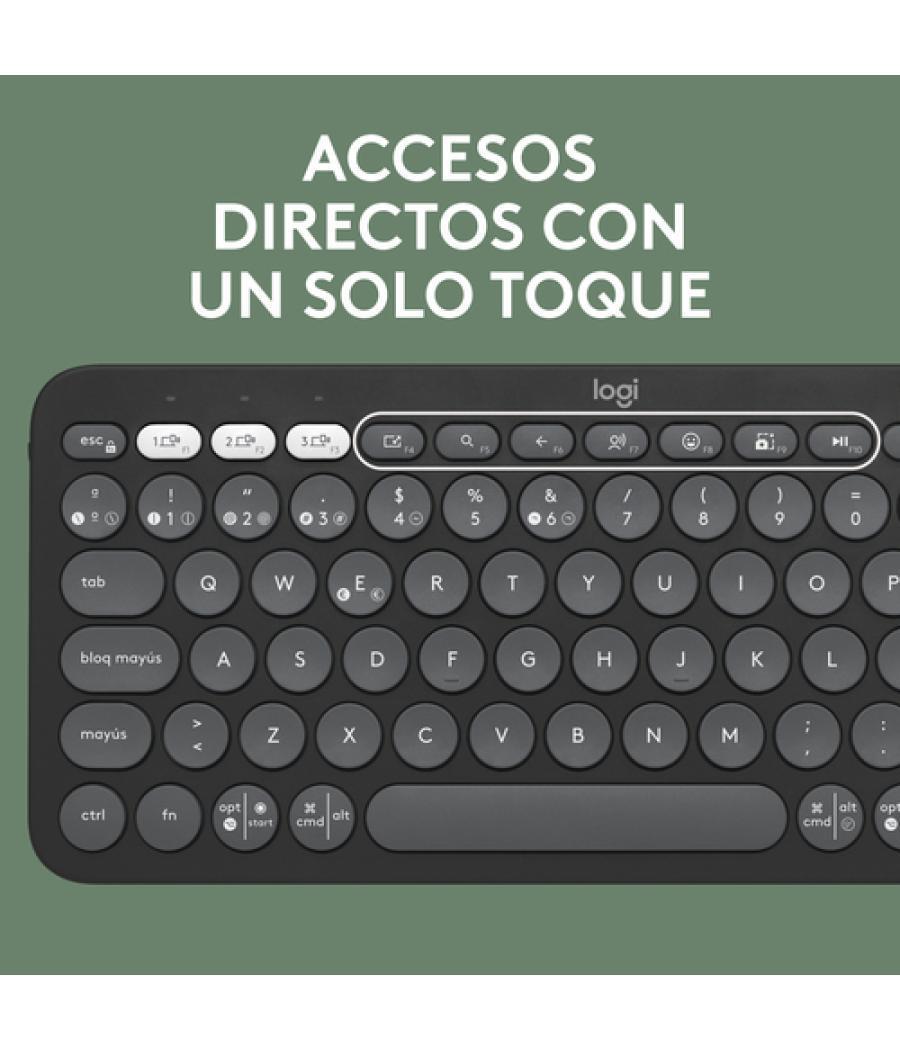 Logitech Pebble 2 Combo teclado Ratón incluido RF Wireless + Bluetooth QWERTY Español Grafito