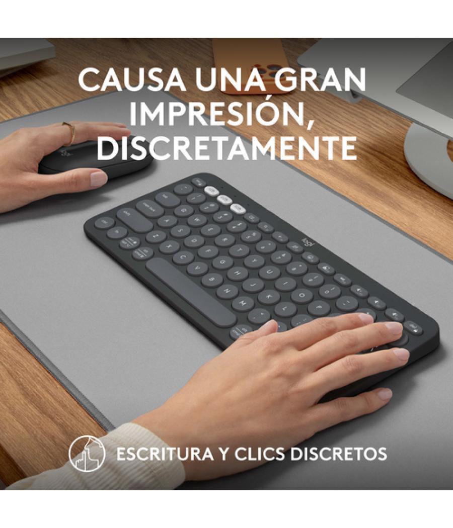 Logitech Pebble 2 Combo teclado Ratón incluido RF Wireless + Bluetooth QWERTY Español Grafito