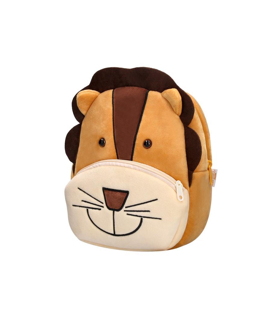 Cartera preescolar liderpapel mochila infantil peluche leon 260x100x240 mm