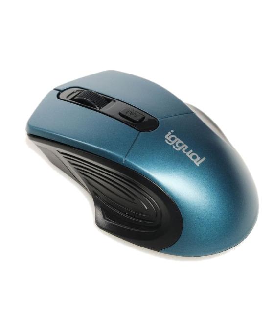 Iggual ratón inalámbrico ergonomic-l-1600dpi azul