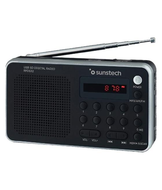 Radio portátil sunstech rpd32sl/ plata