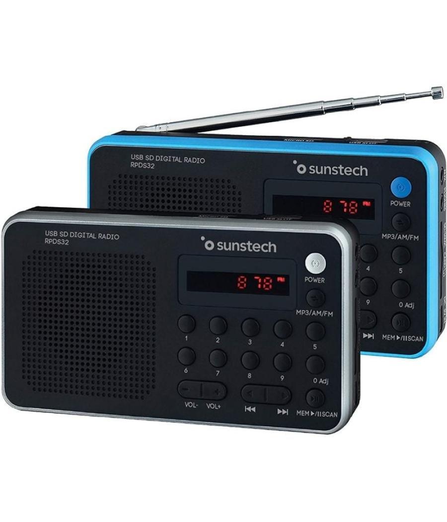 Radio portátil sunstech rpd32sl/ plata