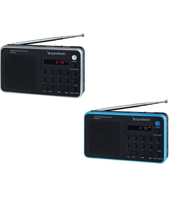 Radio portátil sunstech rpd32sl/ plata