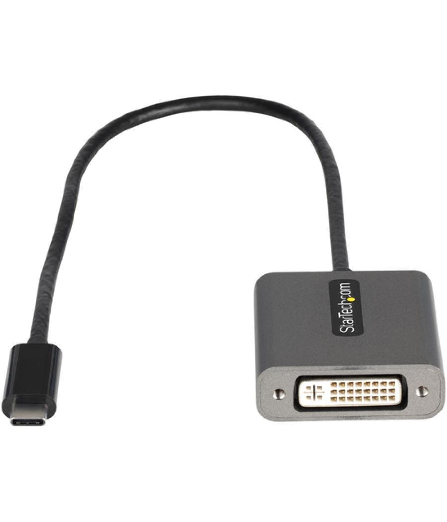 StarTech.com Adaptador USB C a DVI - Conversor Tipo Llavero USB Tipo C a DVI-D 1920x1200p - Convertidor USBC a Pantalla DVI - Co