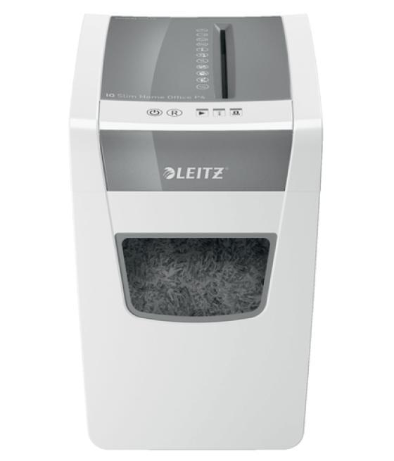 Leitz IQ Slim Office P-4 triturador de papel Corte cruzado 22 cm Blanco
