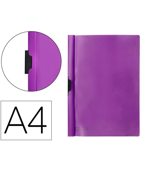 Carpeta beautone dossier pinza lateral 45306 polipropildin a4 violeta 25 h. pinza des-pack de 10 retráctilado