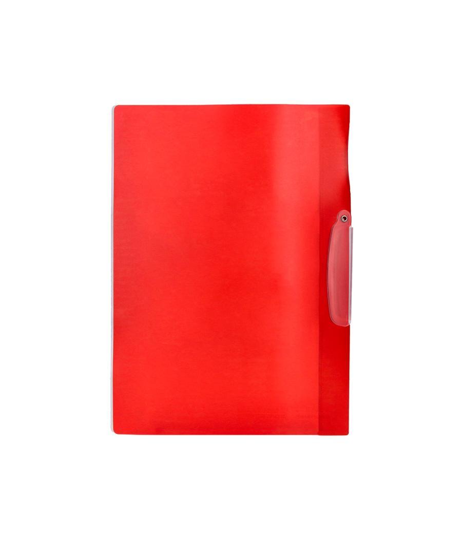 Carpeta beautone dossier pinza lateral 48380 polipropildin-a4 roja pinza giratoria -pack de 10 retráctilado