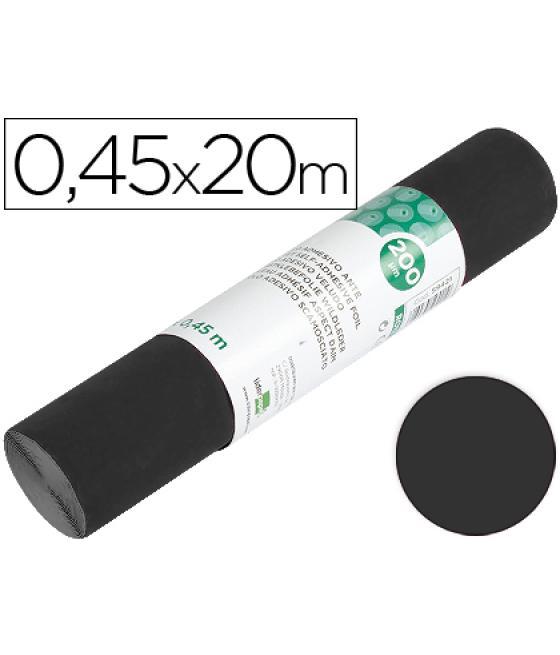 Rollo adhesivo liderpapel unicolor negro mate rollo de 0,45 x 20 mt