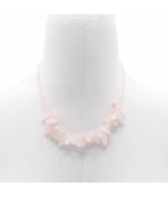 Collar de gemas Longstone - Cuarzo rosa