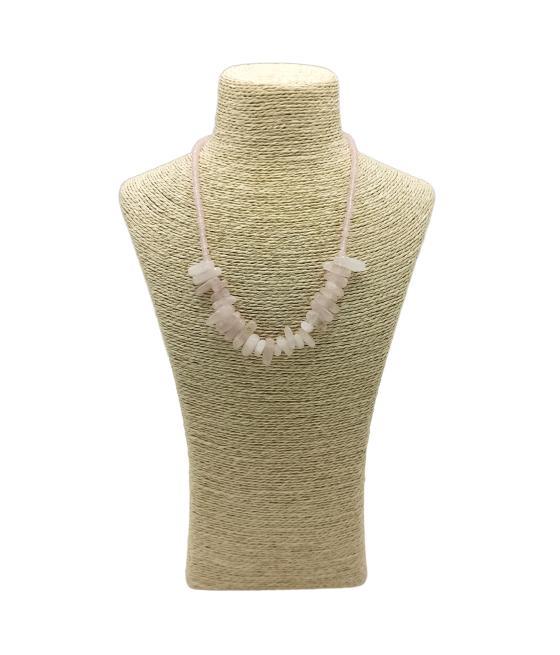 Collar de gemas Longstone - Cuarzo rosa