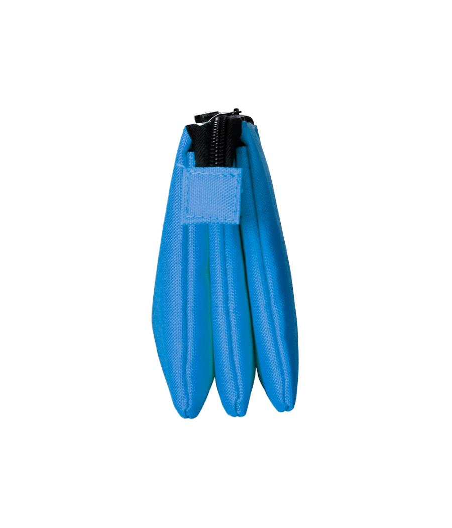 Bolso escolar portatodo antartik triple cremallera color azul 220x30x120 mm