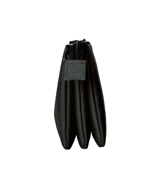 Bolso escolar portatodo antartik triple cremallera color negro 220x30x120 mm