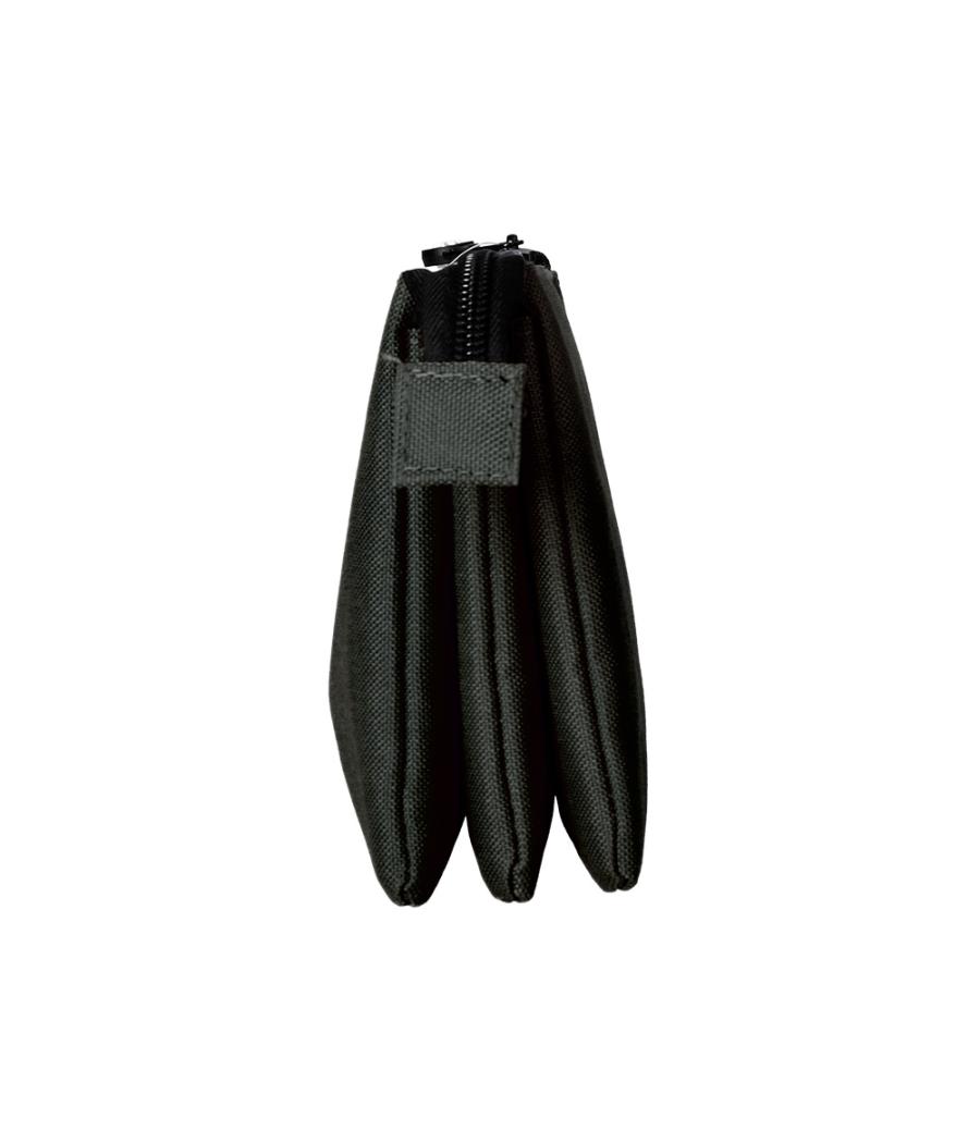 Bolso escolar portatodo antartik triple cremallera color negro 220x30x120 mm