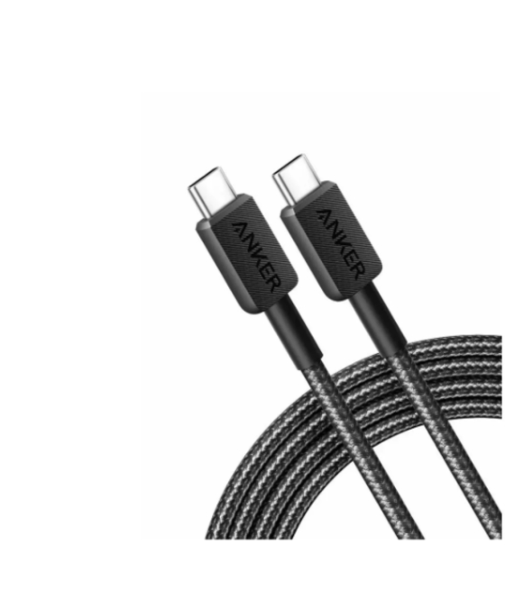 Cable anker 310 usb-c a usb-c cable trenzado 0,9m 240w negro
