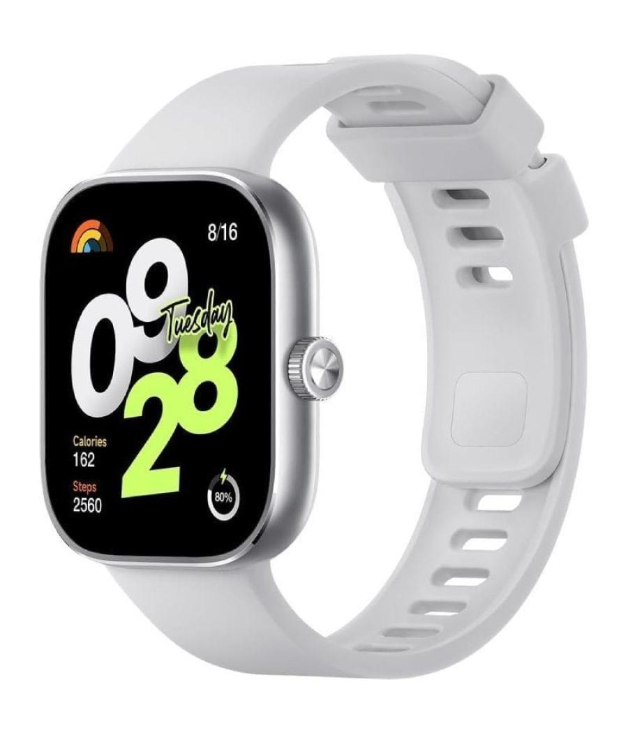 Smartwatch xiaomi redmi watch 4/ notificaciones/ frecuencia cardíaca/ gps/ plata