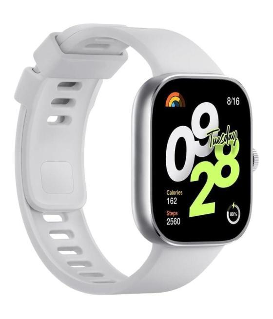 Smartwatch xiaomi redmi watch 4/ notificaciones/ frecuencia cardíaca/ gps/ plata