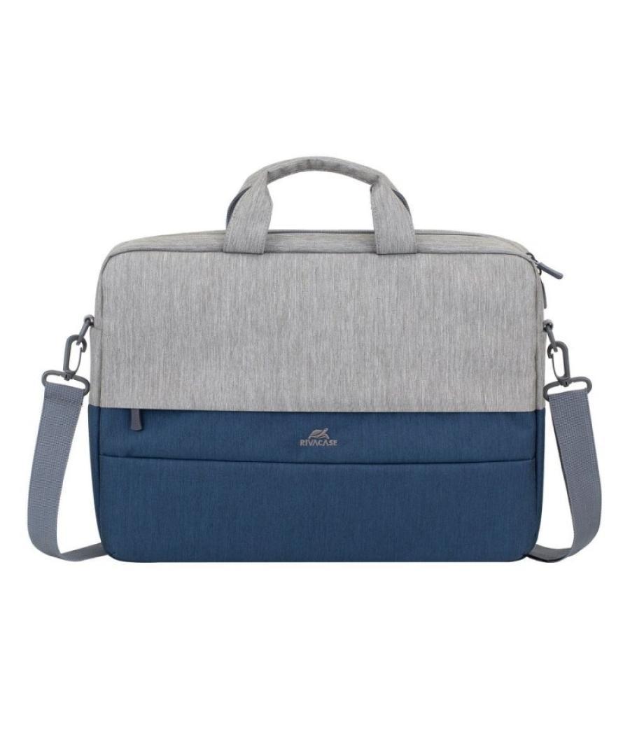 Rivacase 7532 grey/blue prater maletín 15,6" gris-