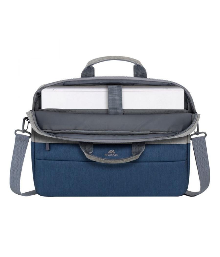 Rivacase 7532 grey/blue prater maletín 15,6" gris-