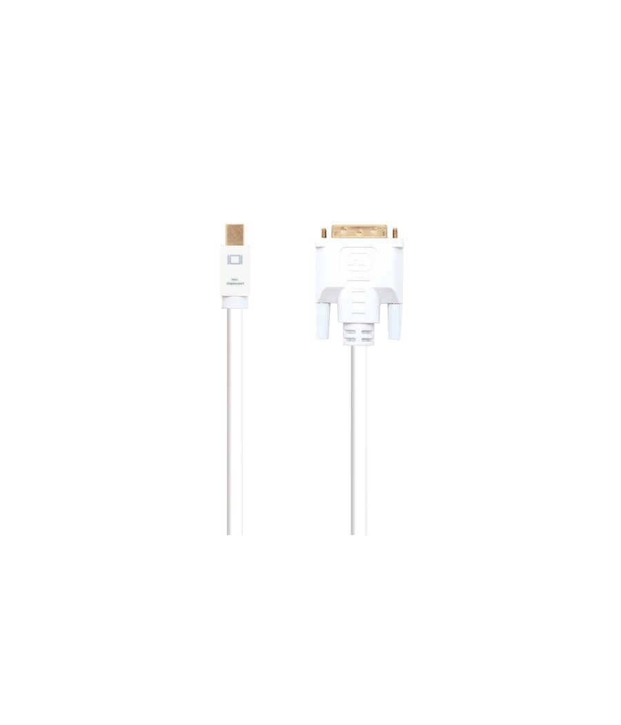 Nanocable Cable conversor Mini DP a DVI, Mini DP/M - DVI/M, Blanco, 2.0 M - Imagen 2