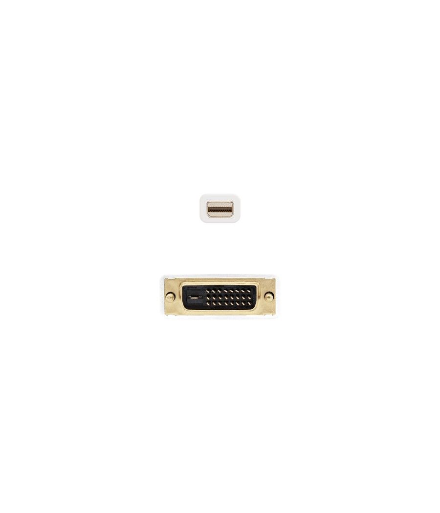 Nanocable Cable conversor Mini DP a DVI, Mini DP/M - DVI/M, Blanco, 2.0 M - Imagen 3