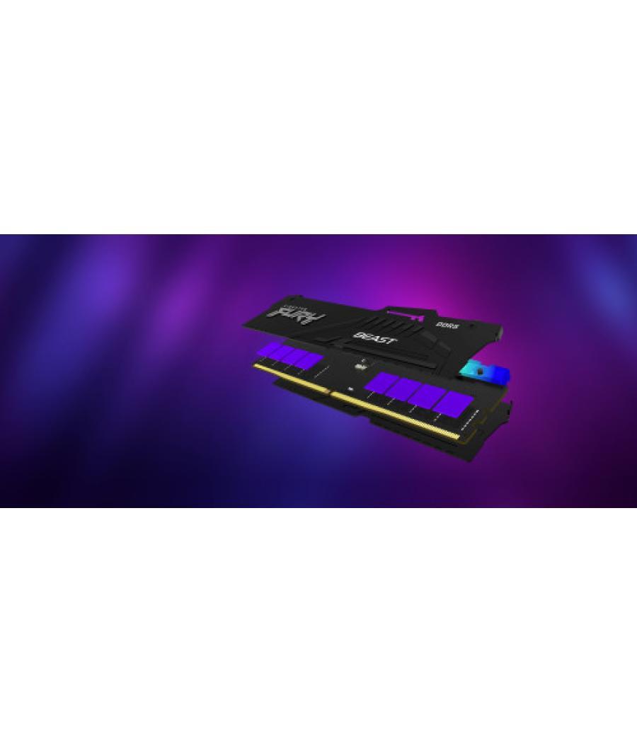 Kingston technology fury beast rgb módulo de memoria 16 gb 2 x 8 gb ddr5 ecc