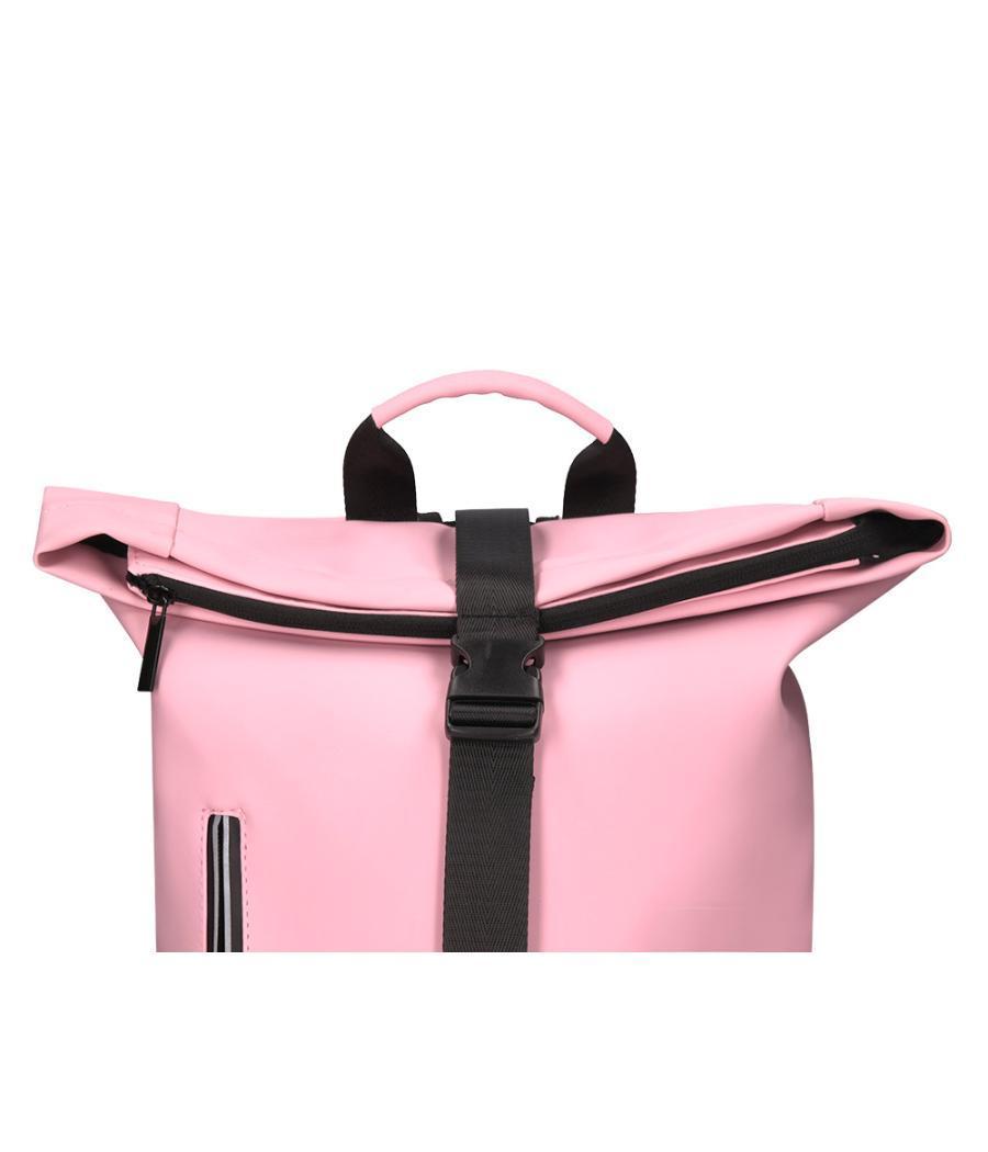 Cartera antartik mochila water proof enrollable diseño casual color rosa 480x130x280 mm