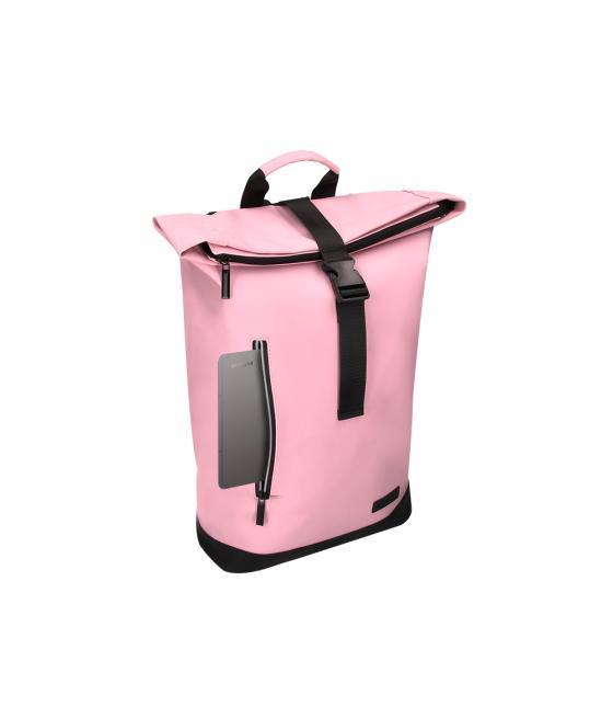 Cartera antartik mochila water proof enrollable diseño casual color rosa 480x130x280 mm