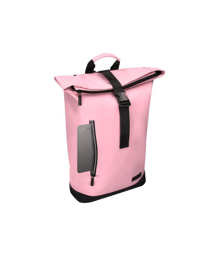 Cartera antartik mochila water proof enrollable diseño casual color rosa 480x130x280 mm