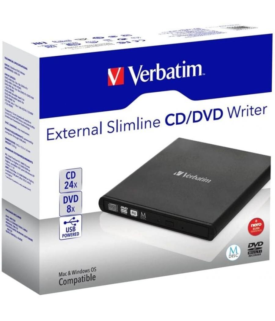 Grabadora externa cd/dvd verbatim 53504