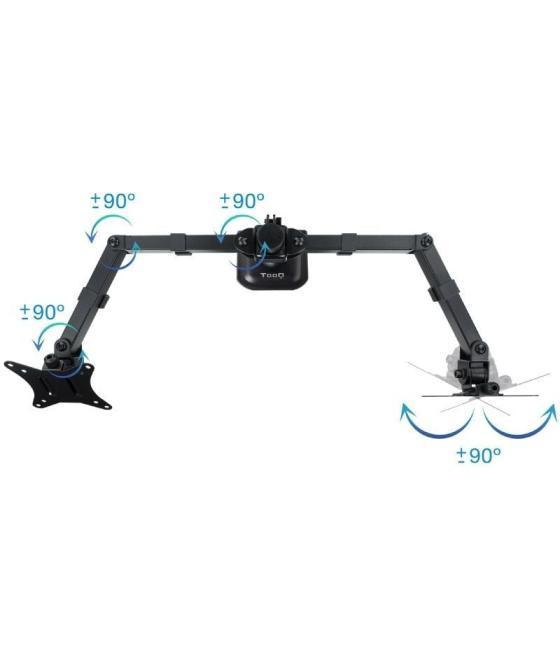 Soporte para 2 monitores tooq db1802tn-b/ hasta 8kg