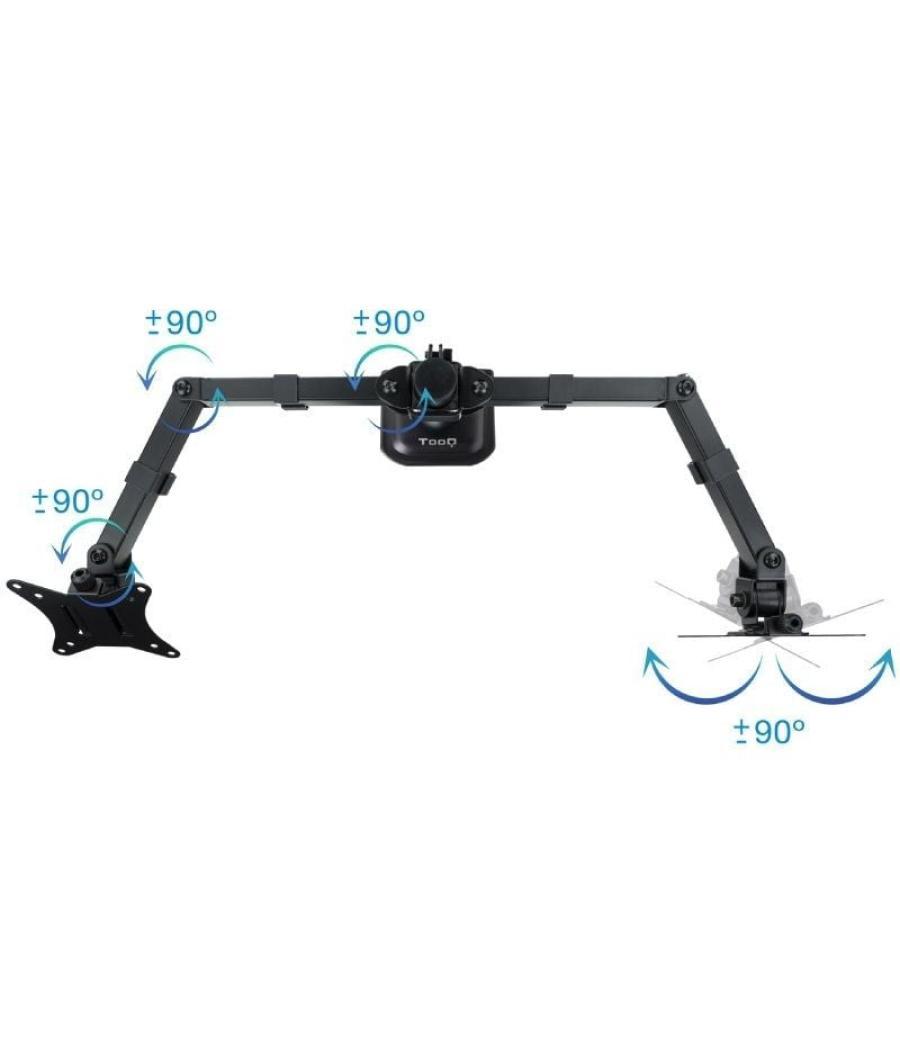 Soporte para 2 monitores tooq db1802tn-b/ hasta 8kg