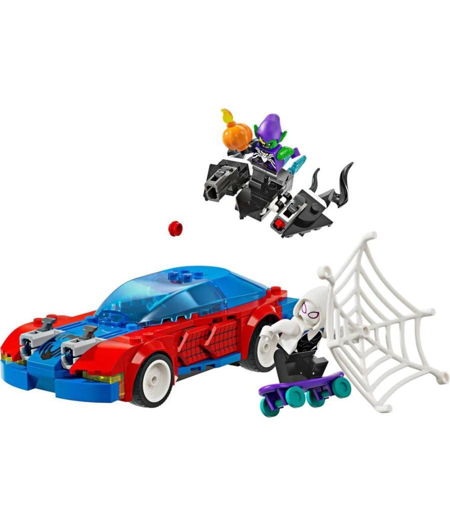 Lego marvel coche de carreras spiderman y duende verde venomizado