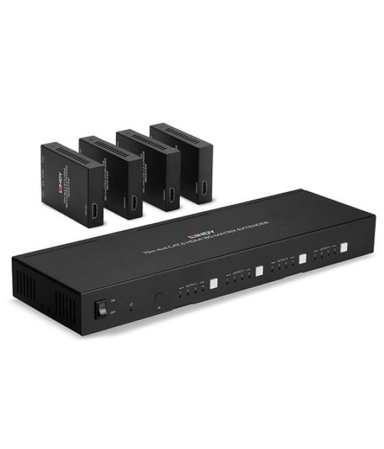Lindy 38328 extensor audio/video Transmisor y receptor de señales AV Negro