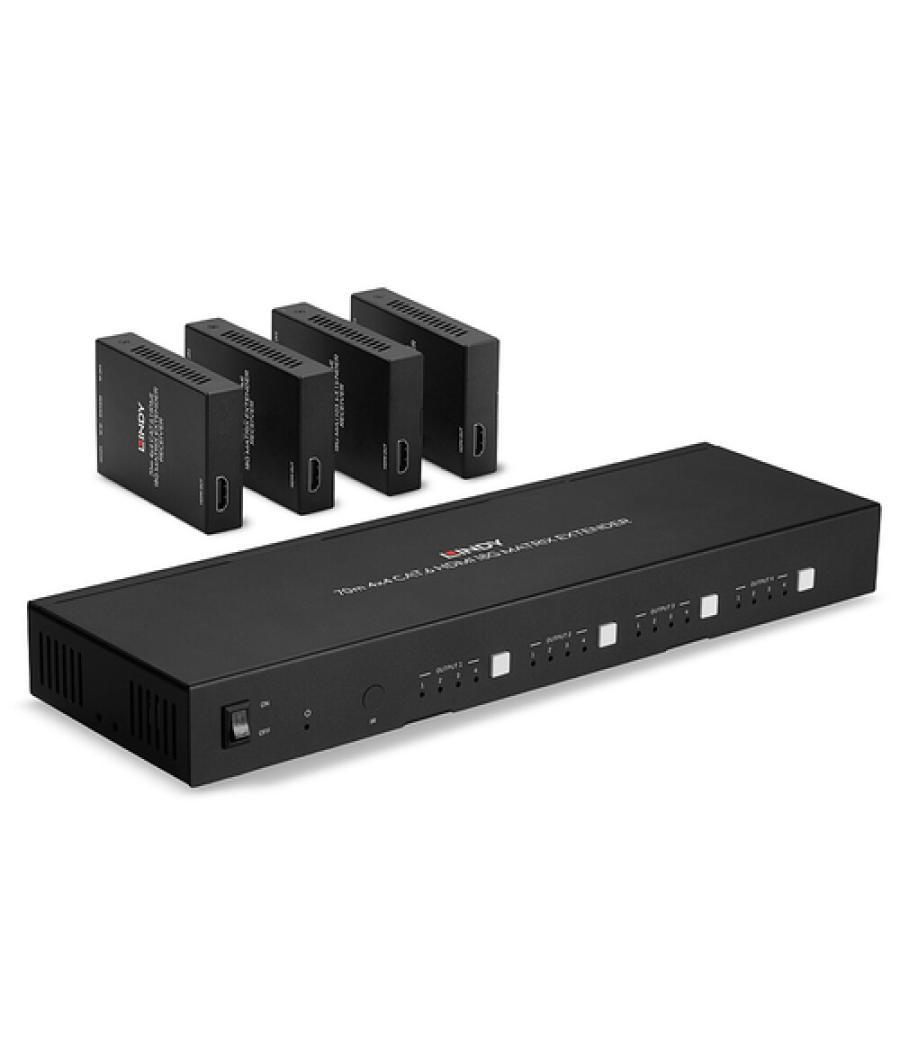 Lindy 38328 extensor audio/video Transmisor y receptor de señales AV Negro