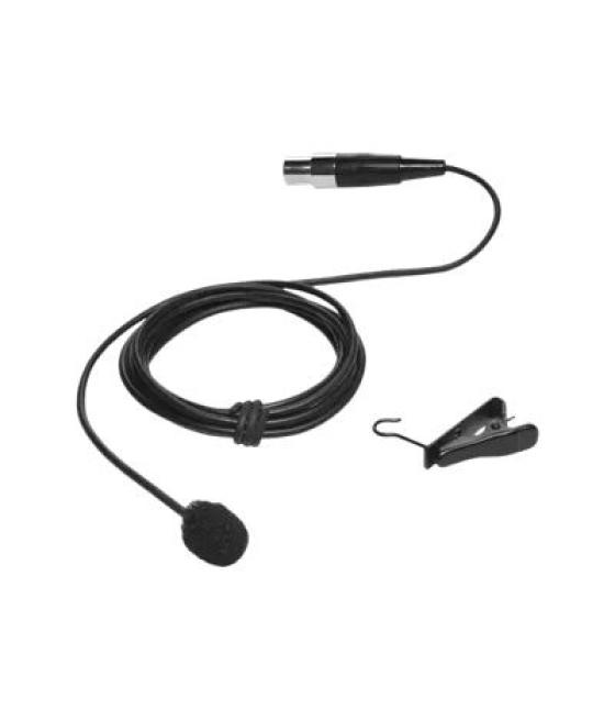 Clearone lavalier, cardioid, black color microphone for wireless beltpack transmitter (910-6004-040)