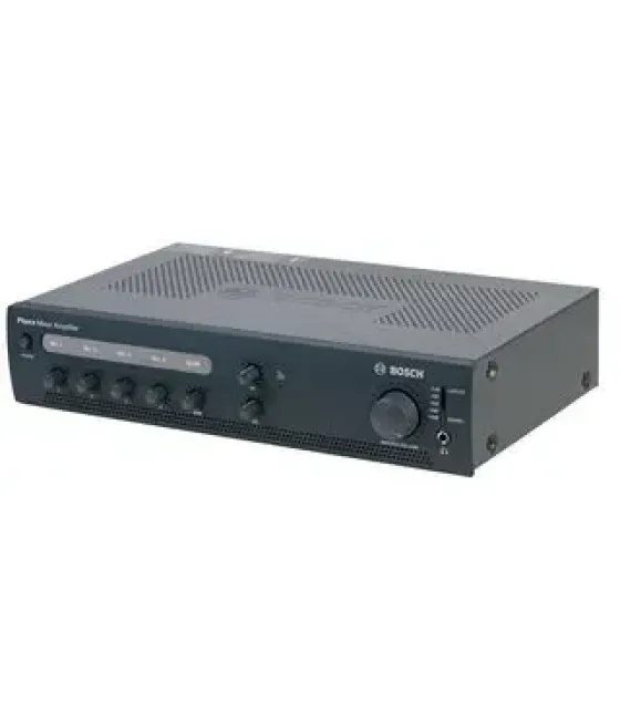 Bosch ple-1me060-eu amplificador mezclador de 60 w con 4 micrófonos y entrada de música ambiental.