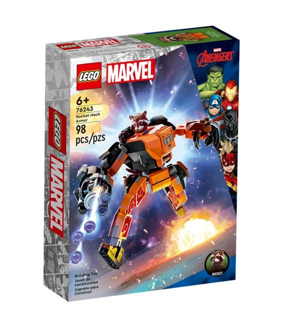 Lego marvel avengers rocket armadura robótica